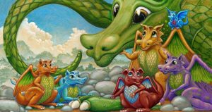 Activities & Leisure | A Gathering Of Dragons Mural Wallpaper Activities & Leisure Activities & Leisure