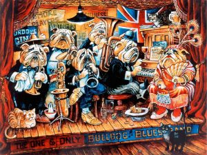 Activities & Leisure | Bull Dogs Blues Band Wallpaper Mural Activities & Leisure Activities & Leisure