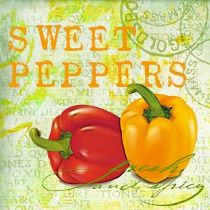 Activities & Leisure | Farmers Market Sweet Peppers Mural Wallpaper Activities & Leisure Activities & Leisure