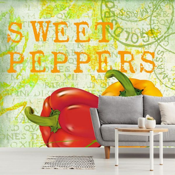 Activities & Leisure | Farmers Market Sweet Peppers Mural Wallpaper Activities & Leisure Activities & Leisure