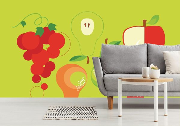 Activities & Leisure | Modern Fruits – Green Mural Wallpaper Activities & Leisure Activities & Leisure