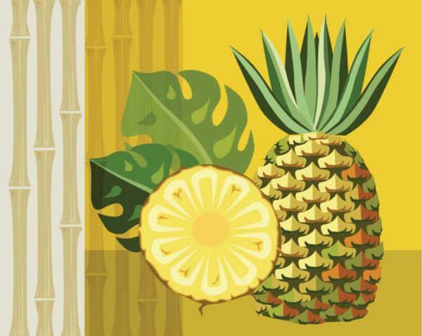 Activities & Leisure | Modern Fruits & Veggies – Pineapple Wall Mural Activities & Leisure Activities & Leisure