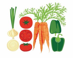 Activities & Leisure | Modern Veggies – White Wallpaper Mural Activities & Leisure Activities & Leisure