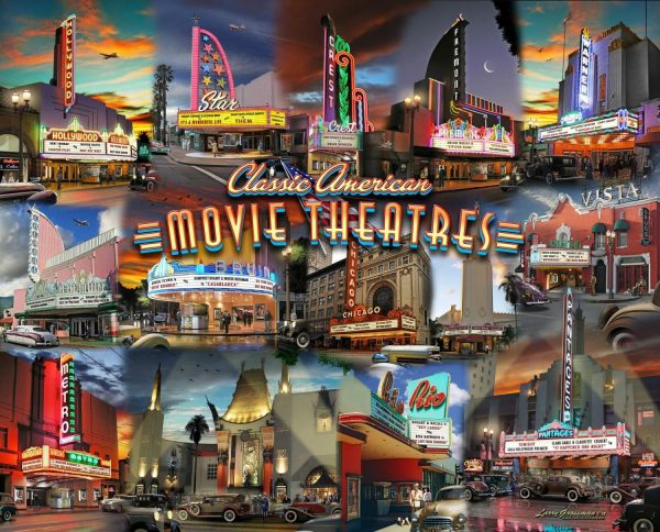 Activities & Leisure | Movie Theatre Collage Wall Mural Activities & Leisure Activities & Leisure