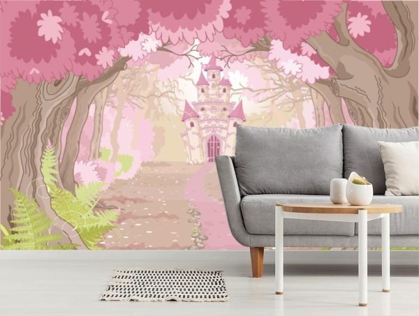 Activities & Leisure | Pretty Pink Castle Wallpaper Mural Activities & Leisure Activities & Leisure