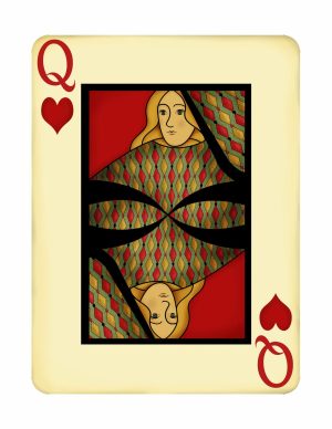 Activities & Leisure | Queen Playing Card Mural Wallpaper Activities & Leisure Activities & Leisure