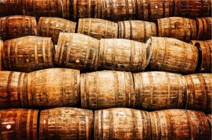 Activities & Leisure | Stacked Pile of Old Whiskey And Wine Barrels Wallpaper Mural Activities & Leisure Activities & Leisure