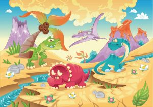 Animals | Dino Volcano Wall Mural Animals Animals