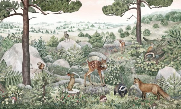 Animals | Happy Hills Wall Mural Animals Animals