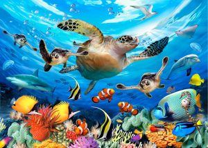 Animals | Journey of the Sea Turtles Wall Mural Animals Animals