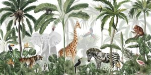 Animals | Jungle Jive Wallpaper Mural Animals Animals