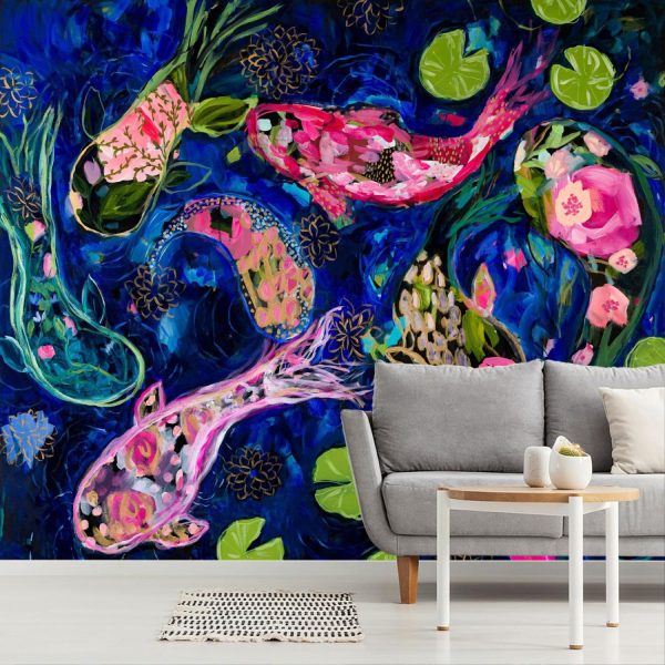 Animals | Painted Fish Wallpaper Mural Animals Animals