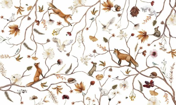 Animals | Playful Forest Wallpaper Mural Animals Animals