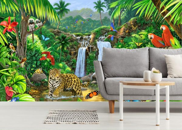 Animals | Rainforest Harmony Mural Wallpaper Animals Animals