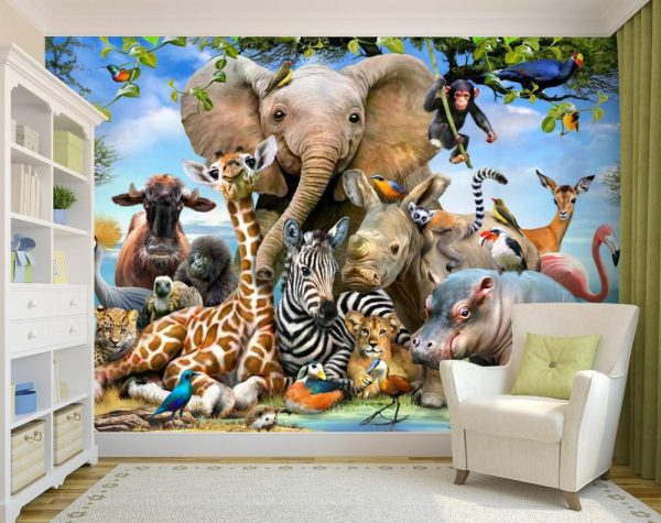 Animals | Smile Wall Mural Wallpaper Murals Animals