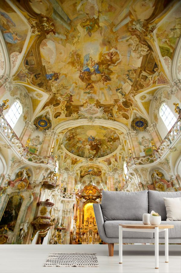 Architectural | Basilica of Birnau, Lake Constance, Germany Wallpaper Mural Wallpaper Murals Architectural