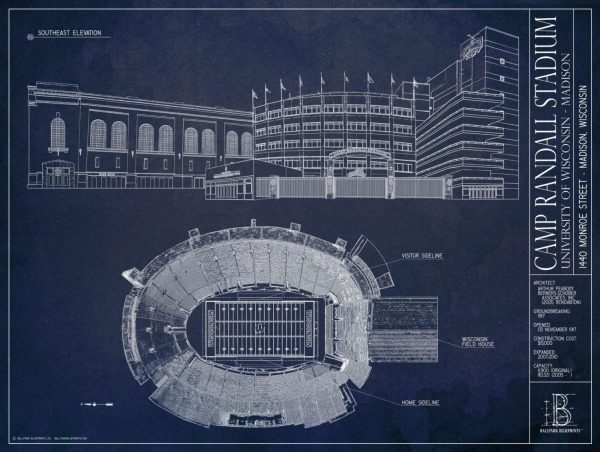 Architectural | Camp Randall Stadium Wallpaper Mural Architectural Architectural