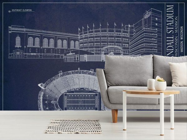 Architectural | Camp Randall Stadium Wallpaper Mural Architectural Architectural