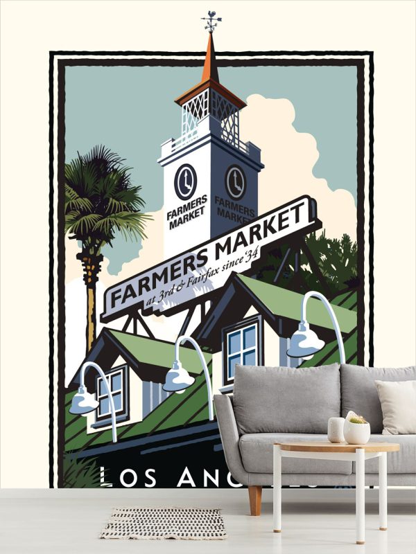 Architectural | Farmers Market LA Wallpaper Mural Architectural Architectural