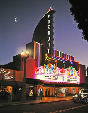 Architectural | Fremont Theatre – Night Wallpaper Mural Architectural Architectural