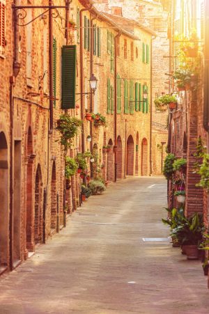 Architectural | Old Street In Tuscany Wallpaper Mural Architectural Architectural