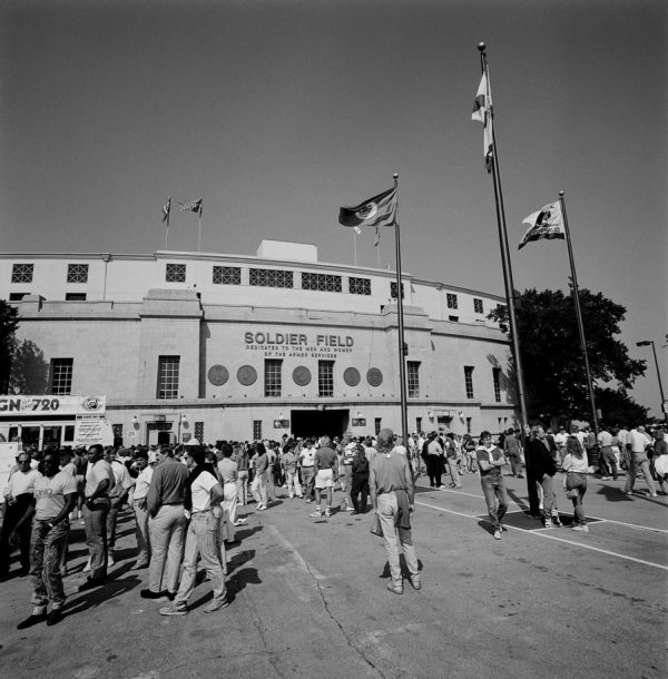 Architectural | Spectators Outside Soldier Field Wall Mural Architectural Architectural