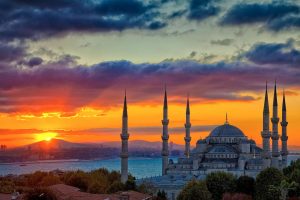 Architectural | The Blue Mosque at Sunrise, Istanbul, TurkeyWall Mural Architectural Architectural