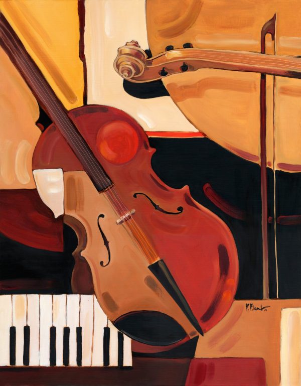 Art & Graphics | Abstract Violin Mural Wallpaper Activities & Leisure Activities & Leisure