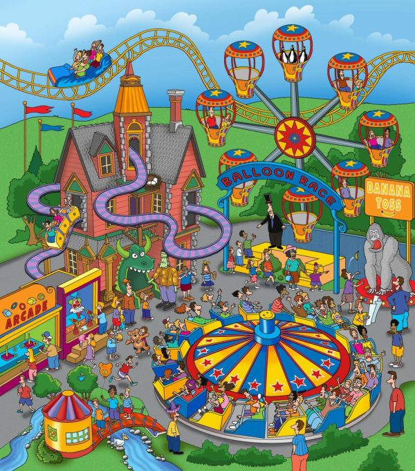 Art & Graphics | Amusement Park Wall Mural Activities & Leisure Activities & Leisure