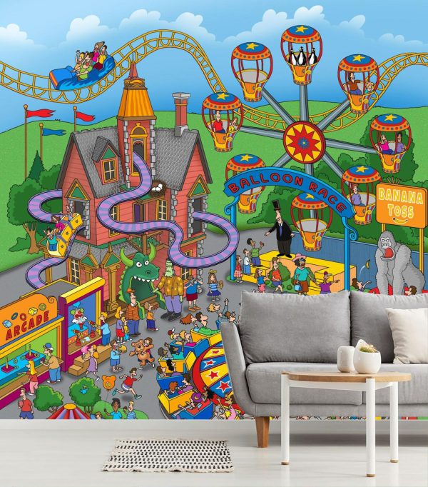 Art & Graphics | Amusement Park Wall Mural Activities & Leisure Activities & Leisure