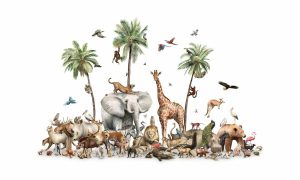 Art & Graphics | Beautiful Biodiversity Wall Mural Animals Animals