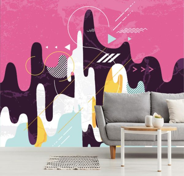 Art & Graphics | Geo Drips Wallpaper Mural Art & Graphics Art & Graphics