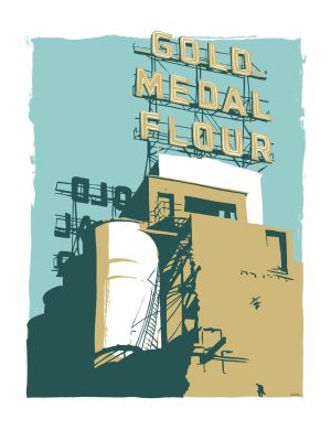 Art & Graphics | Gold Medal Flour Building Wall Mural Art & Graphics Art & Graphics