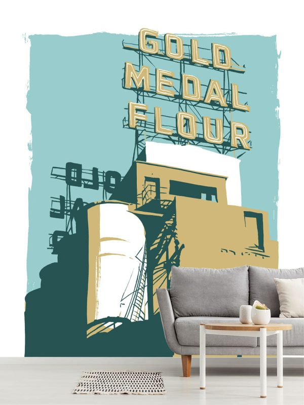 Art & Graphics | Gold Medal Flour Building Wall Mural Art & Graphics Art & Graphics