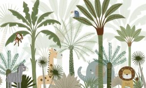 Art & Graphics | Jungle Joy Wallpaper Mural Animals Animals