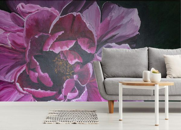 Art & Graphics | Magenta Peony Wallpaper Mural Art & Graphics Art & Graphics