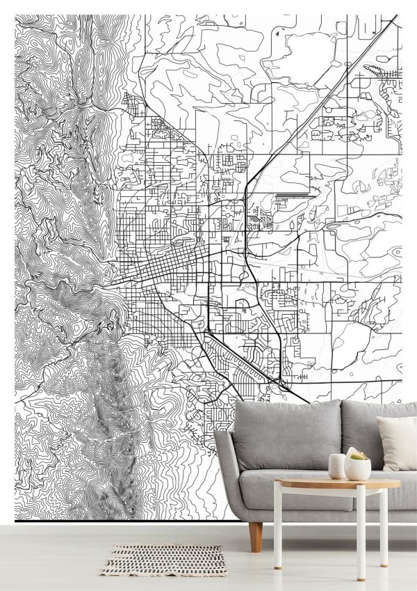 Art & Graphics | Map Of Boulder, CO Wallpaper Mural Art & Graphics Art & Graphics