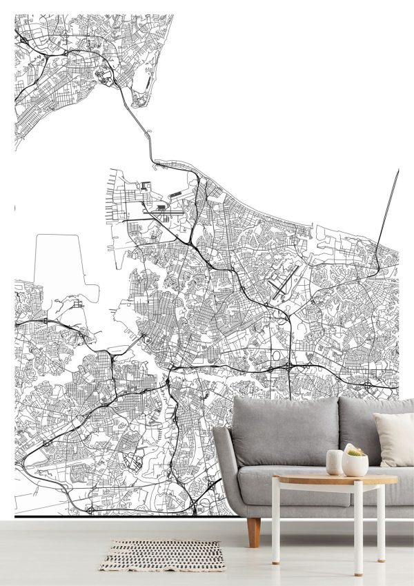 Art & Graphics | Map Of Norfolk, VA Wallpaper Mural Art & Graphics Art & Graphics