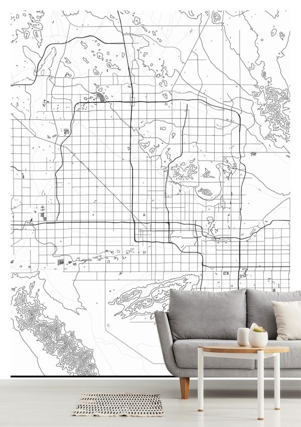 Art & Graphics | Map Of Phoenix, AZ Wallpaper Mural Art & Graphics Art & Graphics