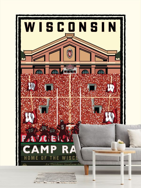 Art & Graphics | University Of Wisconsin-Madison Football Wall Mural Architectural Architectural