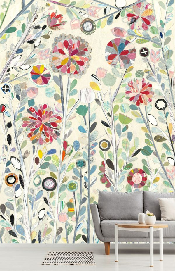 Art & Graphics | Whimsical Spring Blossoms Mural Wallpaper Art & Graphics Art & Graphics