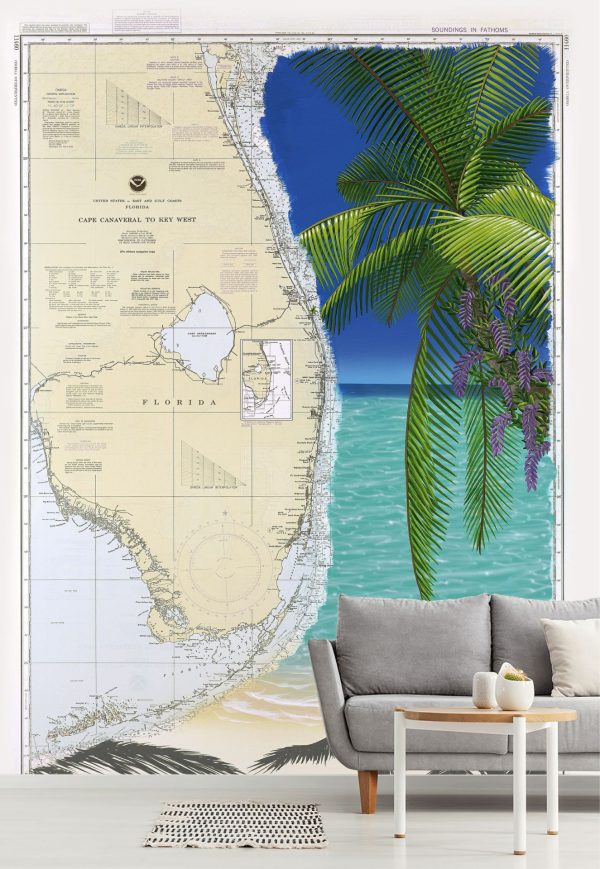 Beach & Tropical | Beauty on the Florida Beach Mural Wallpaper Beach & Tropical Beach & Tropical