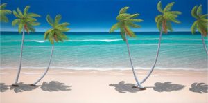 Beach & Tropical | Breezy Palms Wall Mural Beach & Tropical Beach & Tropical