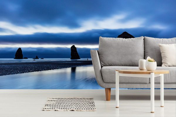 Beach & Tropical | Cannon Beach Blue Hour Wall Mural Beach & Tropical Beach & Tropical