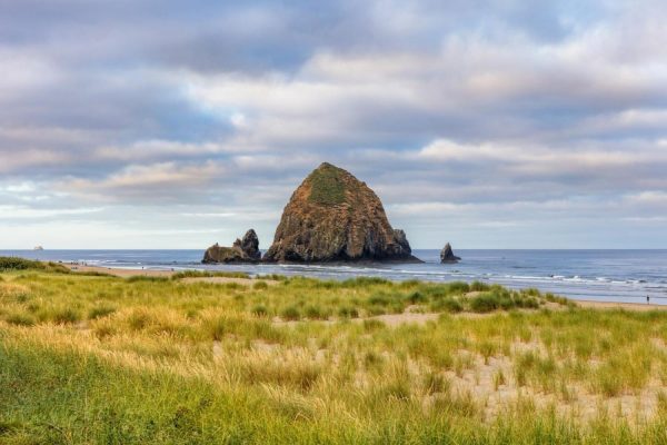 Beach & Tropical | Cannon Beach Haystack Rock Wallpaper Mural Beach & Tropical Beach & Tropical