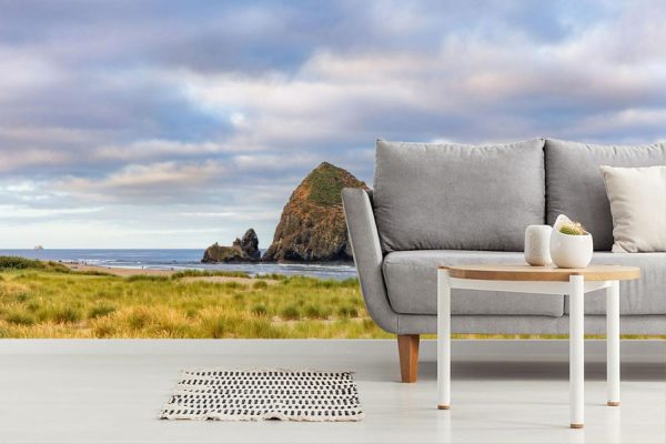 Beach & Tropical | Cannon Beach Haystack Rock Wallpaper Mural Beach & Tropical Beach & Tropical