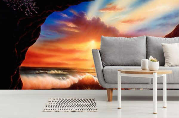 Beach & Tropical | Golden Cave Wall Mural Beach & Tropical Beach & Tropical