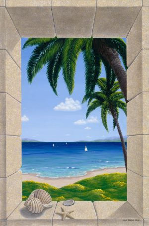 Beach & Tropical | Hawaiian Fantasy With Shells Wall Mural Beach & Tropical Beach & Tropical