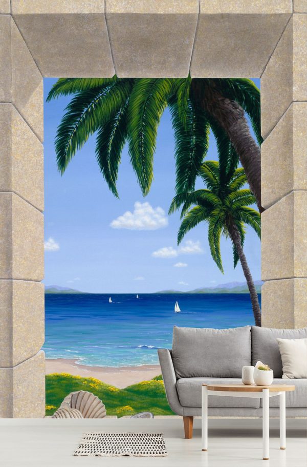 Beach & Tropical | Hawaiian Fantasy With Shells Wall Mural Beach & Tropical Beach & Tropical