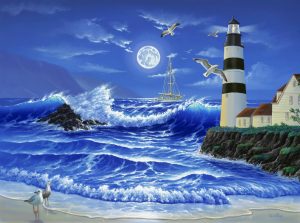 Beach & Tropical | Lighthouse Romance Wall Mural Beach & Tropical Beach & Tropical